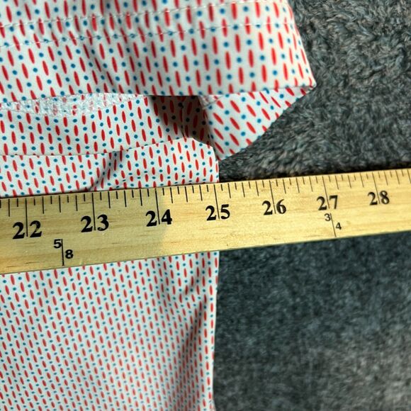 FootJoy Polo Shirt XL Red Geometric Performance Golf Preppy Stretch - Picture 8 of 10